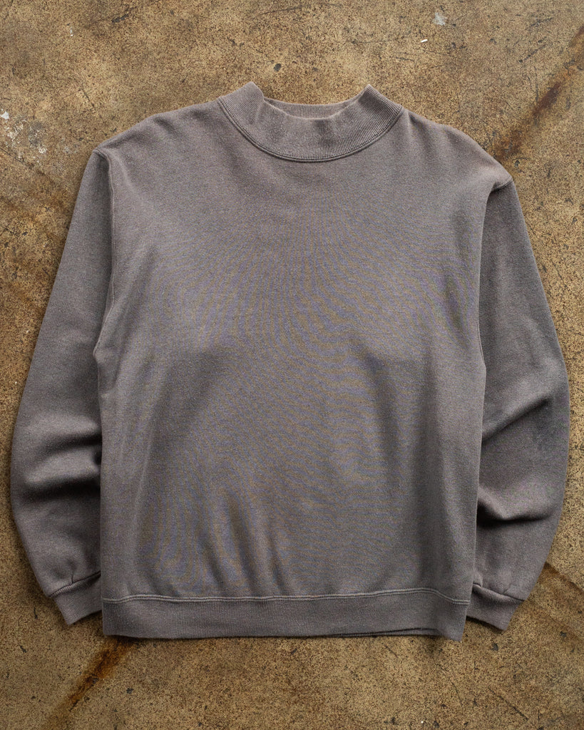Sun Faded Grey Crewneck Sweatshirt - 1990s FRONT PHOTO