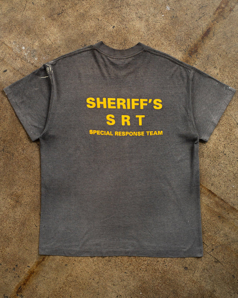 Sun Faded "Main Jail" & Painted Tee - 1990s BACK PHOTO