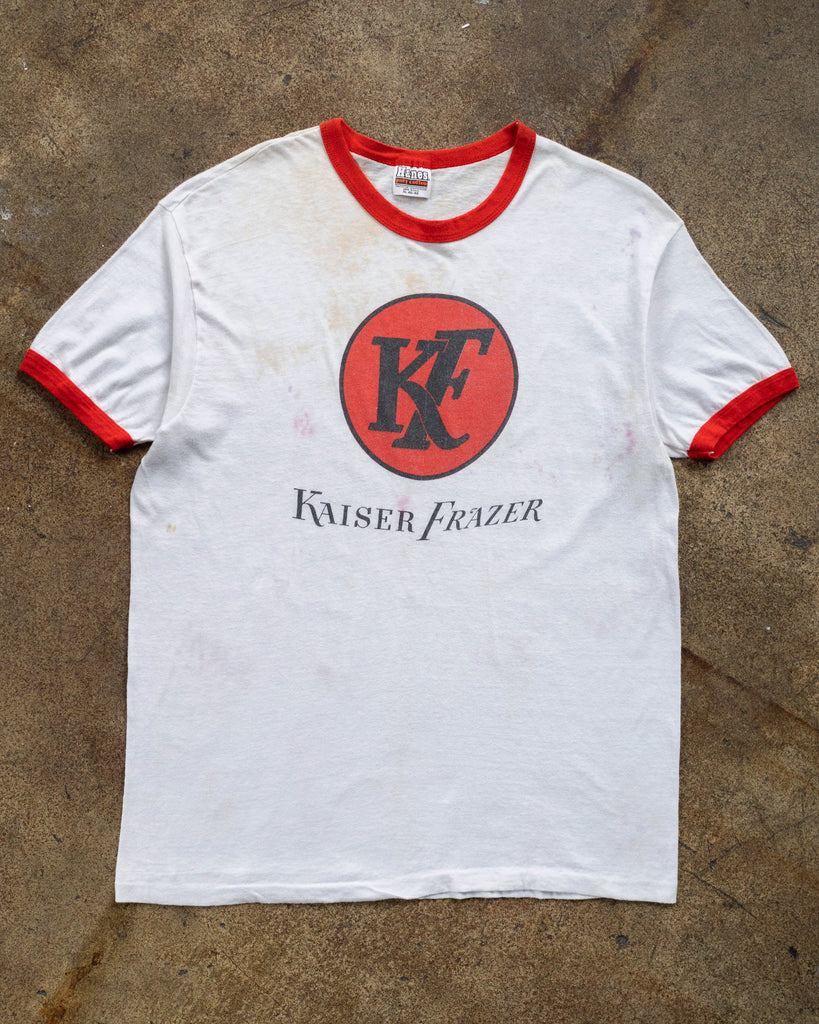 Single Stitched "Kaiser Frazer" Ringer Tee - 1980s FRONT PHOTO