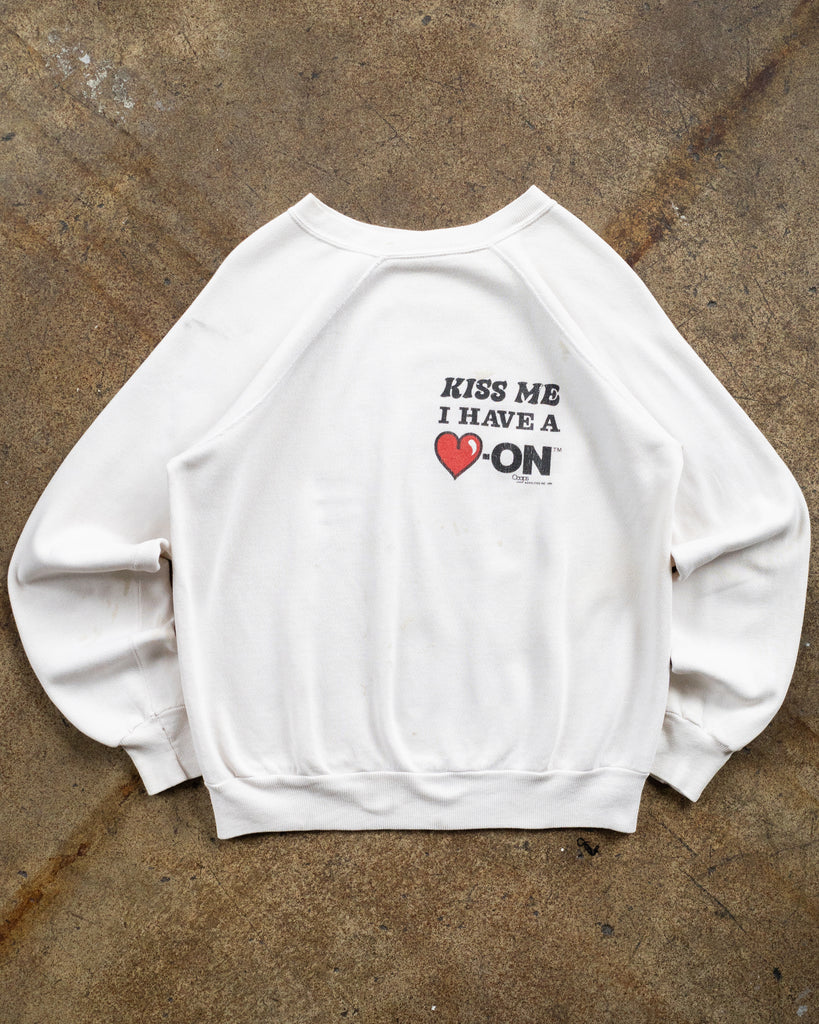 "Kiss Me I Have A Heart-On" Raglan Sweatshirt - 1990s
