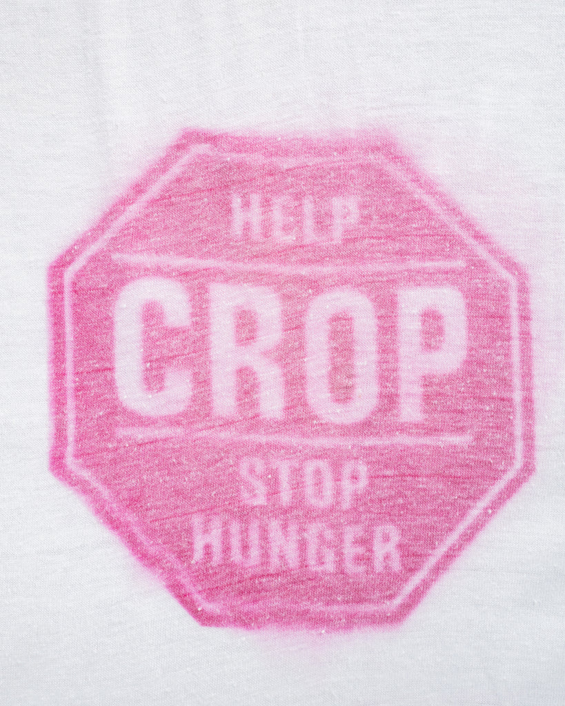 Single Stitched "Help Crop Stop Hunger" Ringer Tee - 1980s DETAIL PHOTO