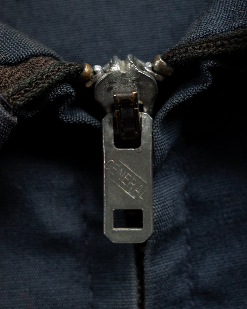 "Sigma Alpha Beta" Navy Work Jacket - 1950s detail photo