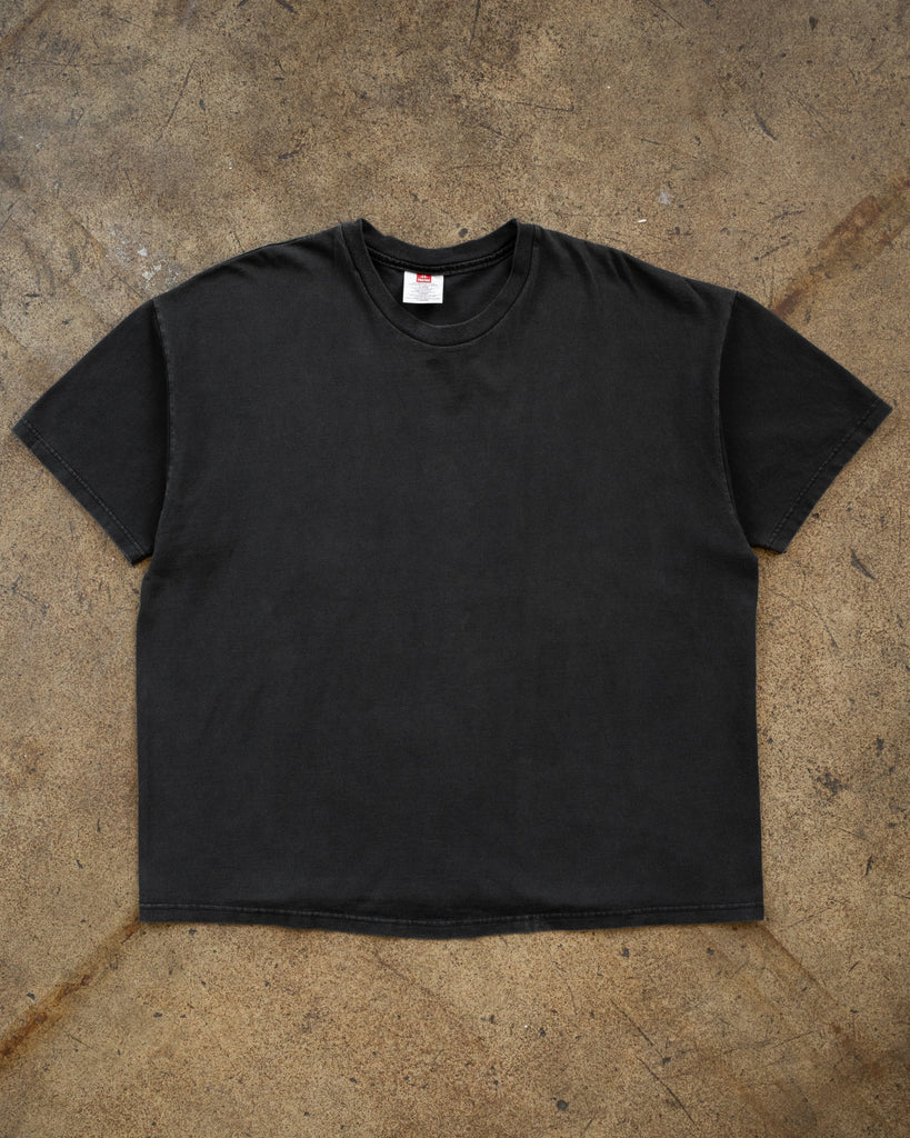 Hanes Faded Black Blank Tee