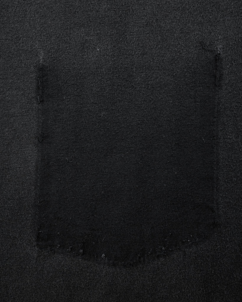 Hanes Beefy Sun Faded Contrast Collar Removed Pocket Tee - 1990s - detail