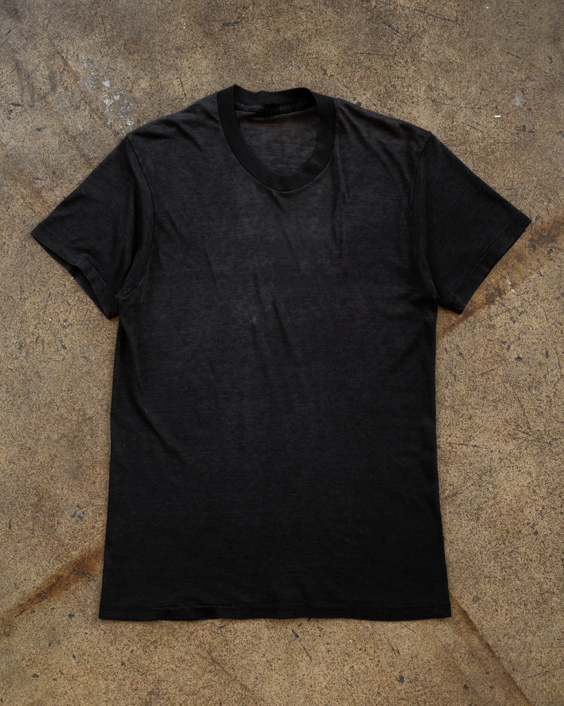 Single Stitched Faded Black Tee - 1980s
