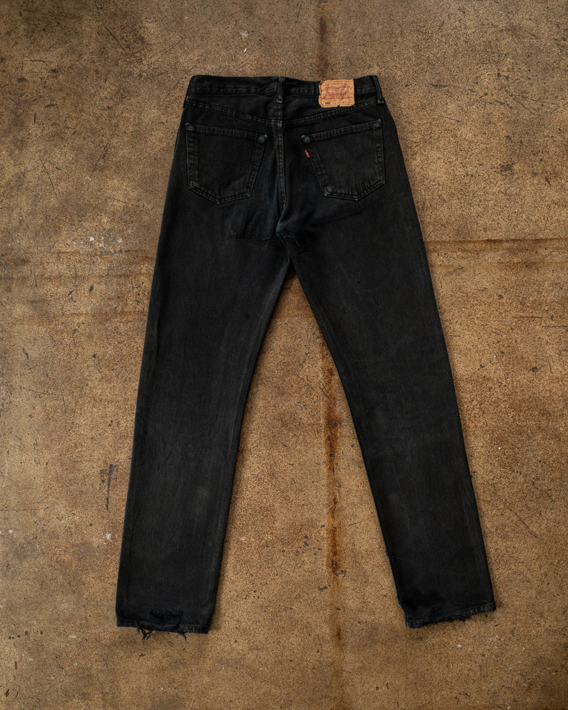 Levi's 501 Blue Black Jeans - 1990s BACK PHOTO OF JEANS