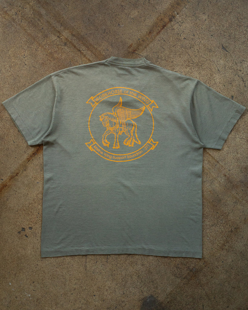 Single Stitched Faded "Workhorse Of The Wing" Tee - 1990s - Back