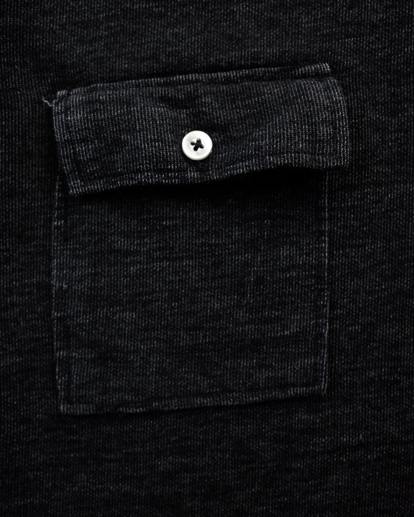 Over-Dyed Double Pocket Blank Knit Tee- 1970s - detail