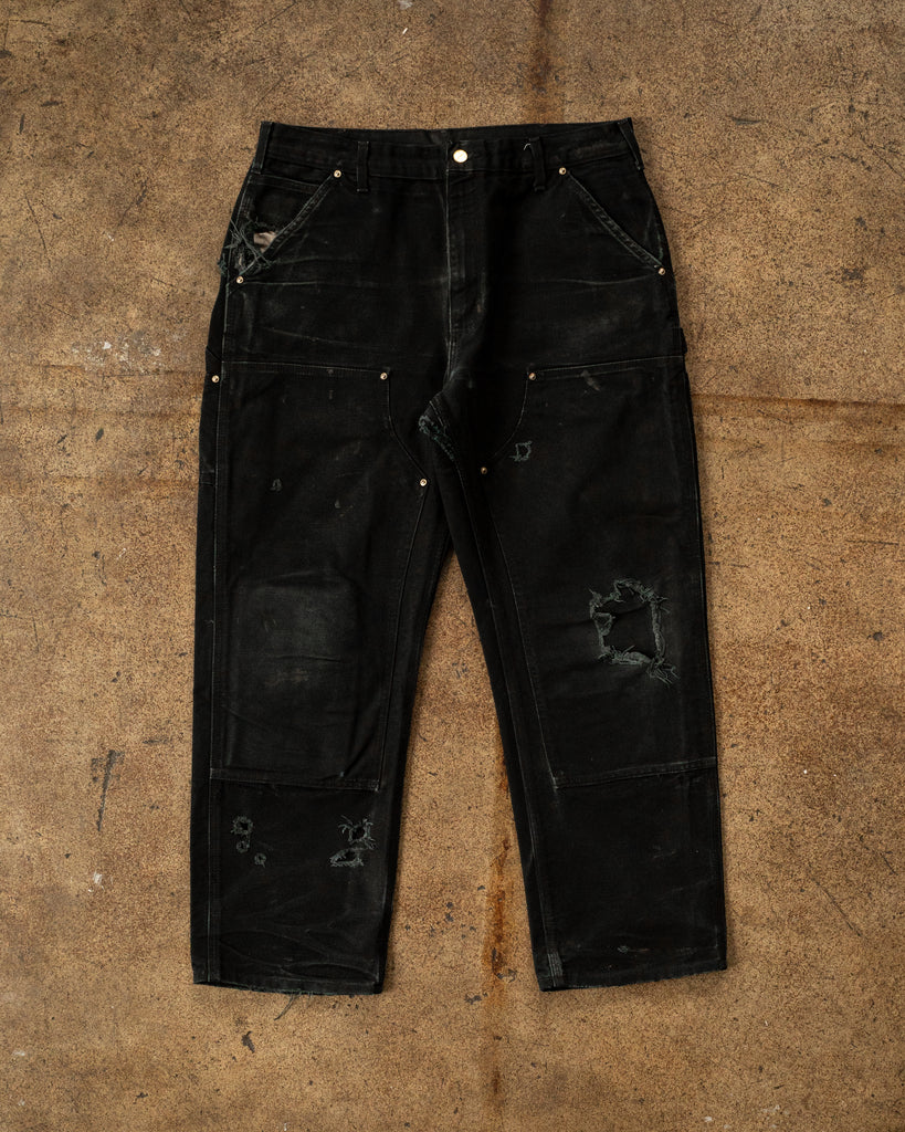 Carhartt Black Distressed Double Knee Work Pants - 1990s