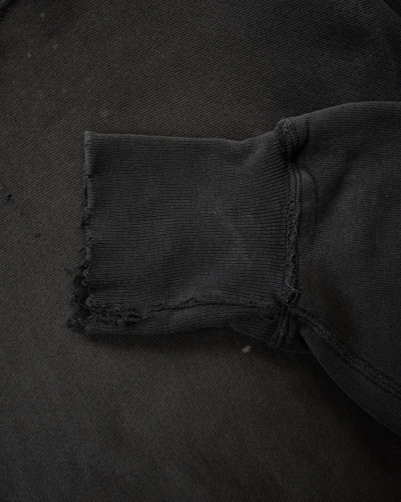 Champion Sun Faded Black Crewneck Sweatshirt - 1990s sleeve detail