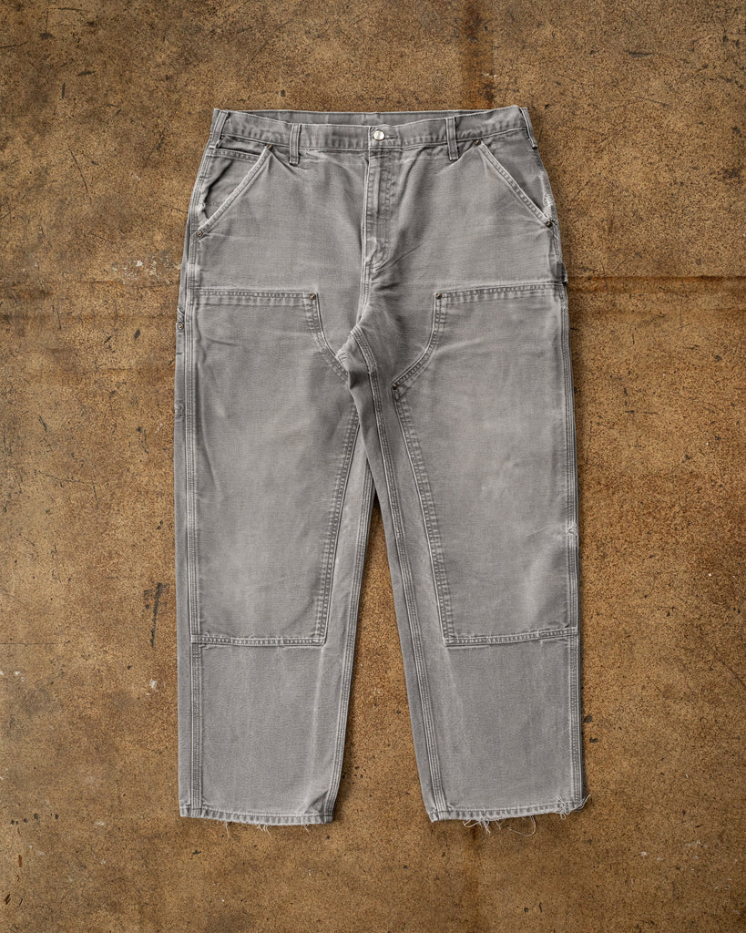 Carhartt Grey Repaired Double Knee Work Pants - 1990s
