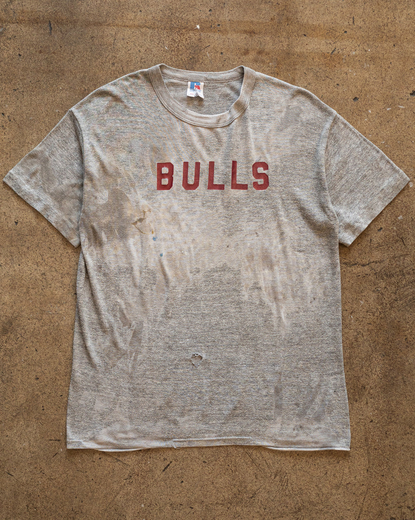 Russell Sun Faded "Bulls" Tee - 1980s