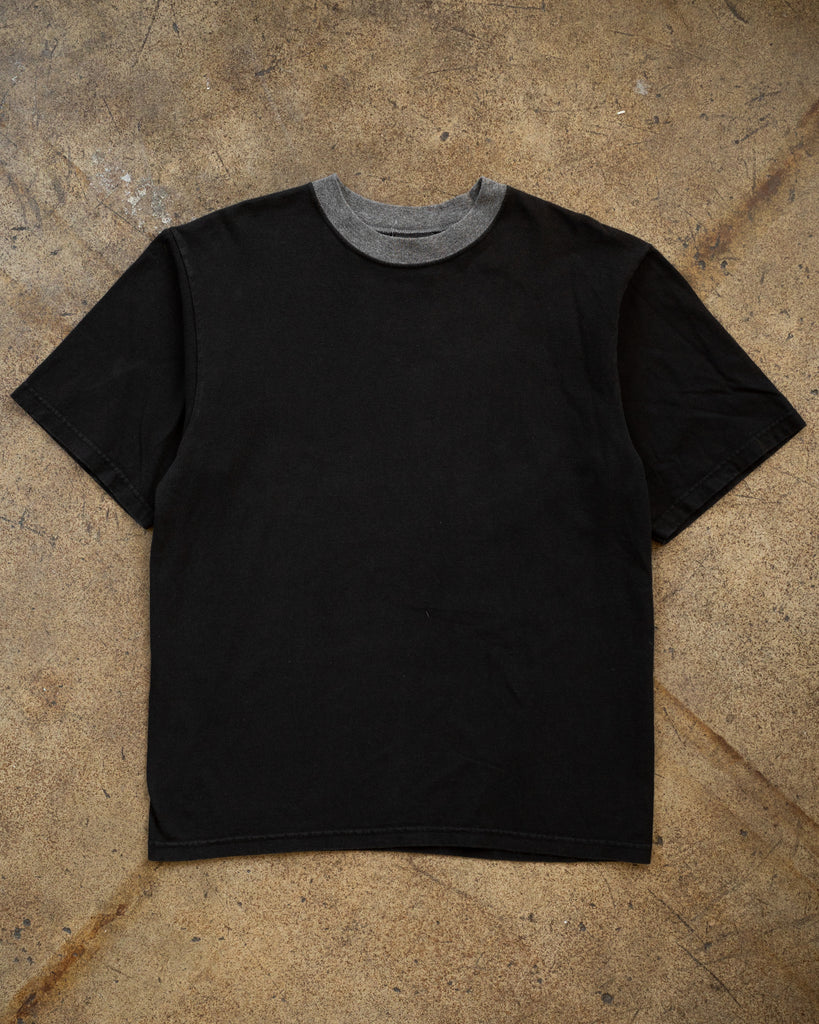 Single Stitched Contrast Collar Blank Tee - 1990s