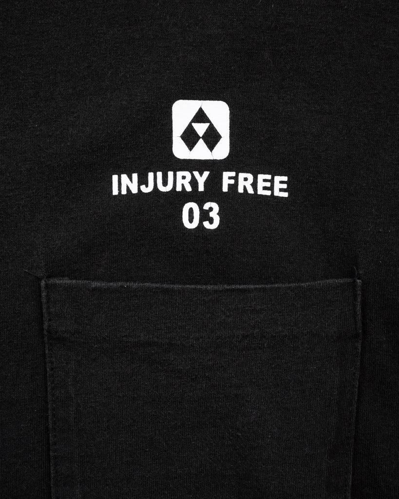 Single Stitched "Injury Free" Long Sleeve Pocket Tee - 1990s detail photo