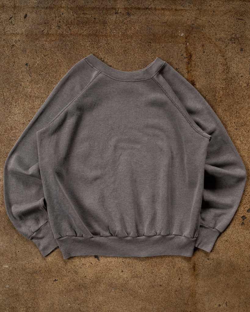 Faded Grey Blank Raglan Sweatshirt - 1990s FRONT PHOTO OF SWEATSHIRT