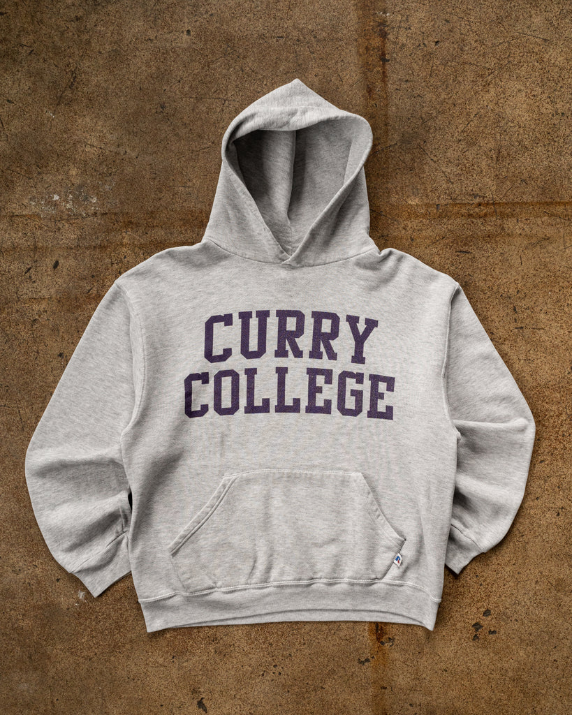 Russell "Curry College" Hooded Sweatshirt - 1990s FRONT PHOTO OF SWEATSHIRT