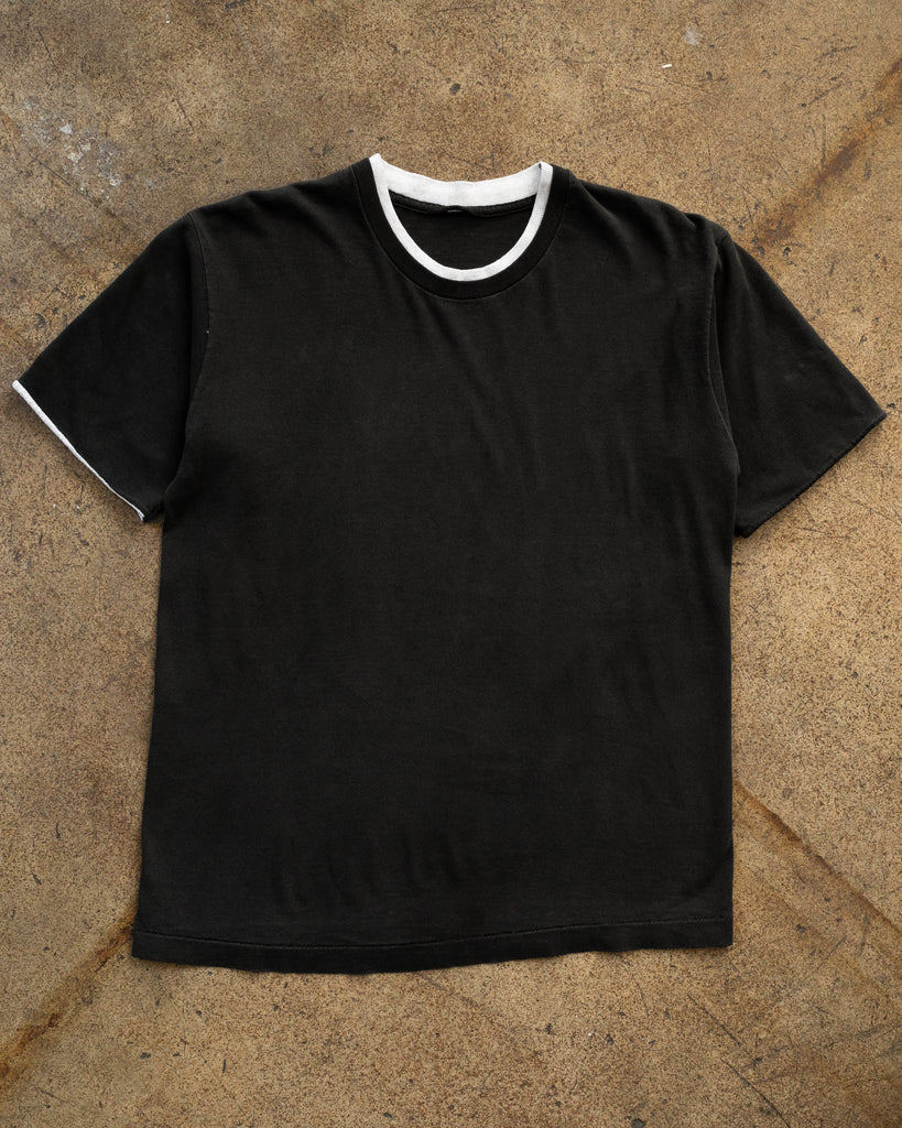 Single Stitched Double Layered Collar Tee - 1990s