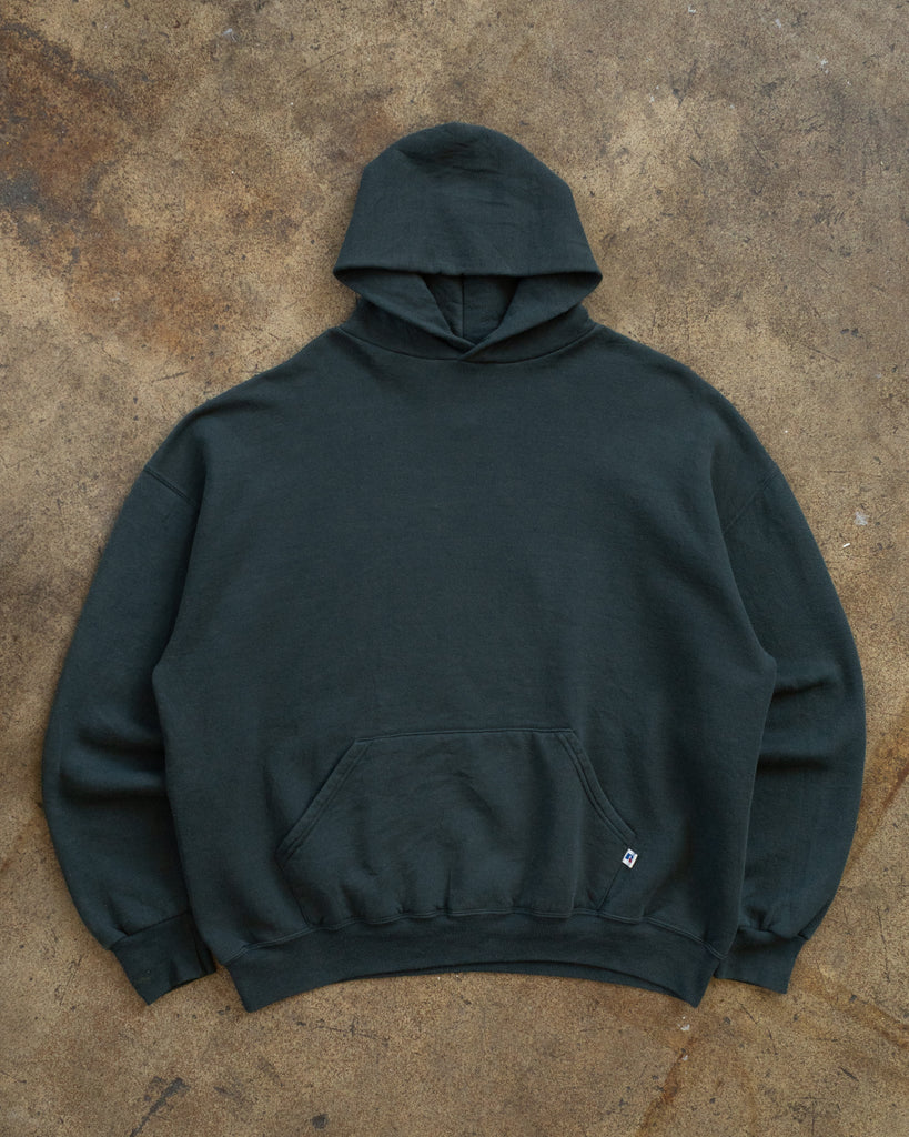 Russell Sea-Foam Green Blank Hooded Sweatshirt - 1990s