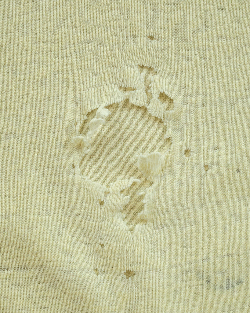 Single Stitched Distressed Yellow Blank Tank Top - 1980s detail photo