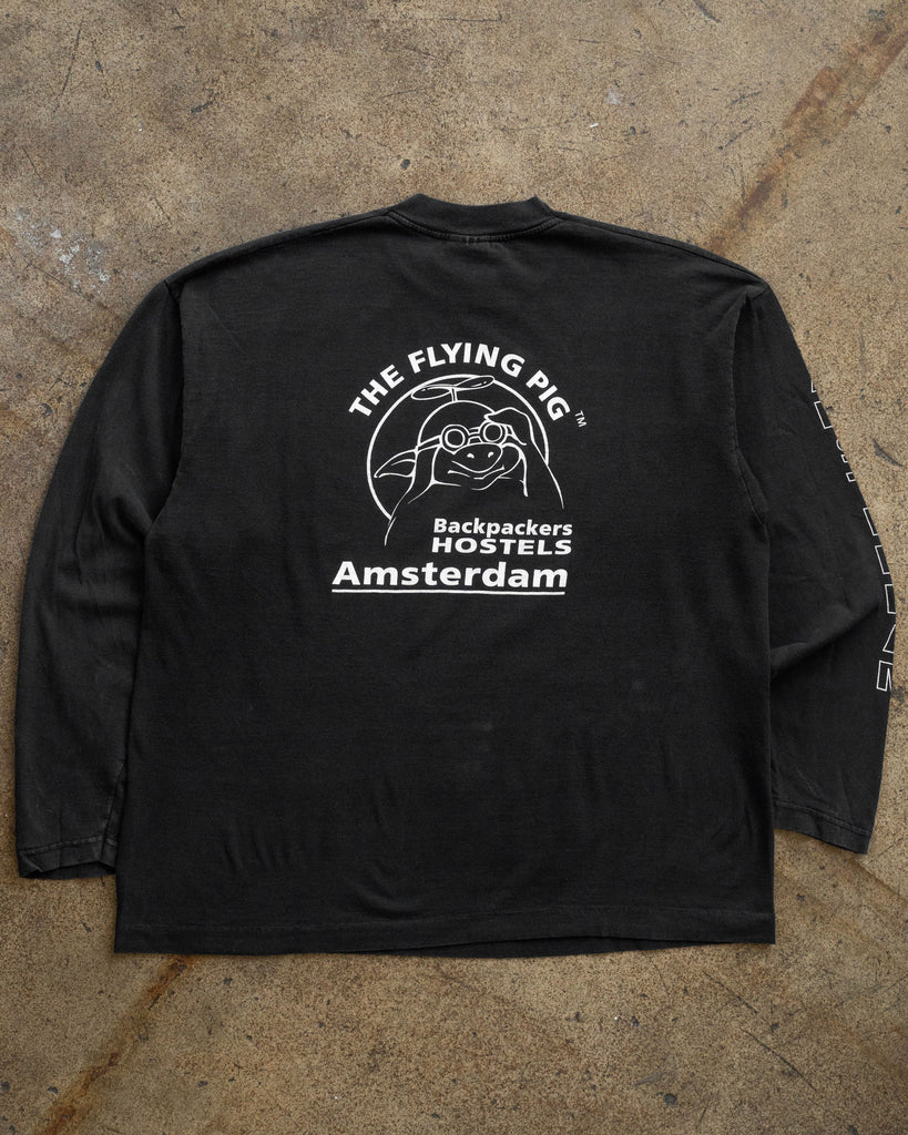 Single Stitched "The Flying Pig" Long-Sleeve Tee - 1990s BACK PHOTO