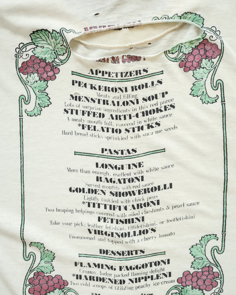 Single Stitched Distressed "Mama Mammaria's" Tee - 1990s back detail photo