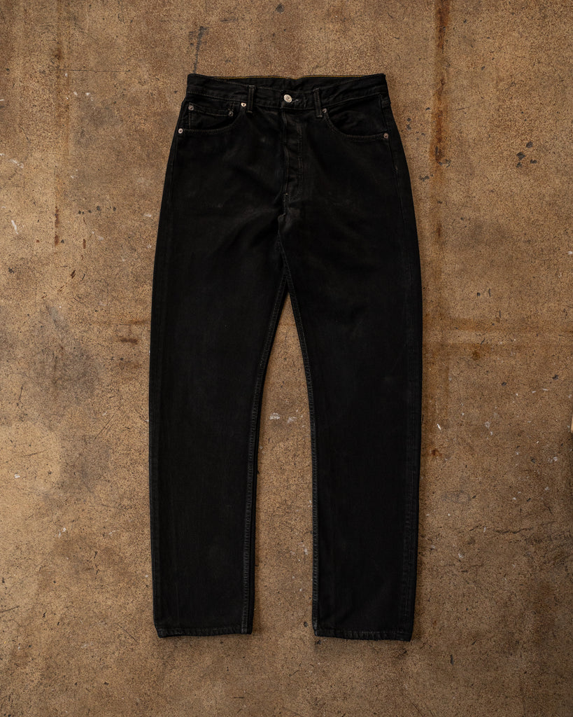 Levi's 501 Overdyed Black Jeans - 1990s FRONT PHOTO OF JEANS