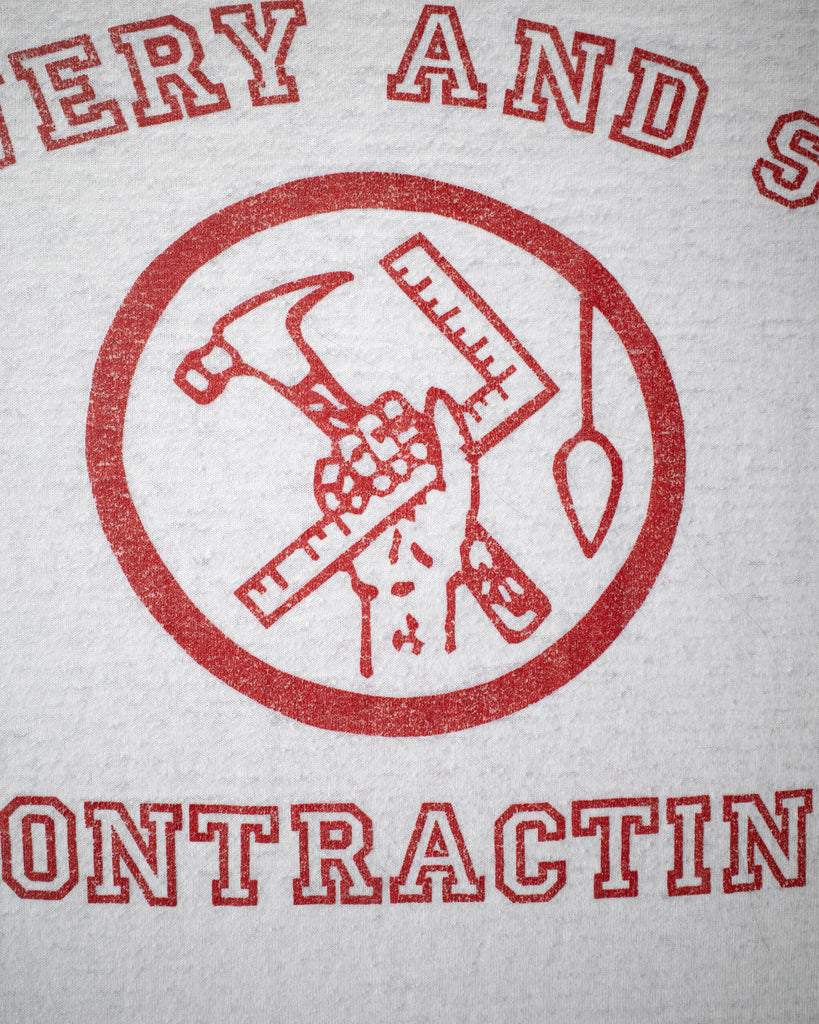 Russell "Lowery And Son Contracting" Tee - 1980s DETAIL PHOTO OF TEE