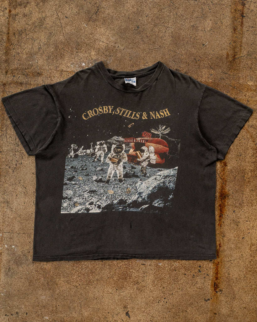 Single Stitched Faded "Crosby, Stills & Nash Live It Up Weenie" Album Tee - 1990s