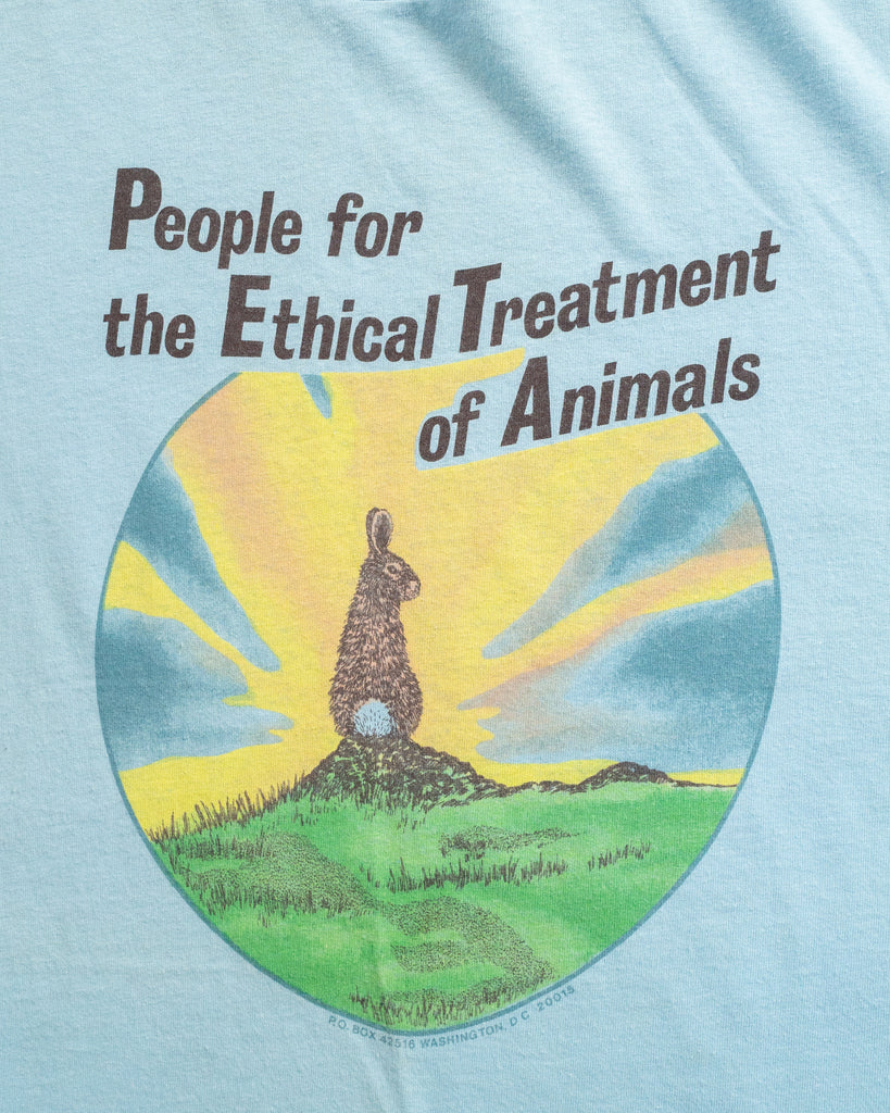 Single Stitched "People for the Ethical Treatment of Animals" Tee - 1990s DETAIL PHOTO