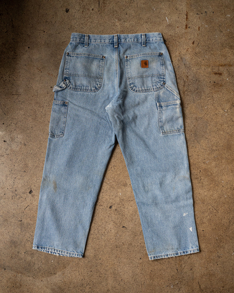 Carhartt Denim Double Knee Work Pants - 1990s - Back