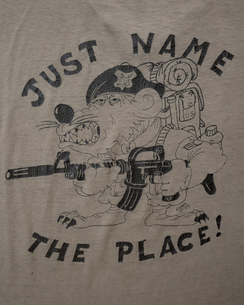 Single Stitched "Just Name The Place" Tee - 1990s back detail photo