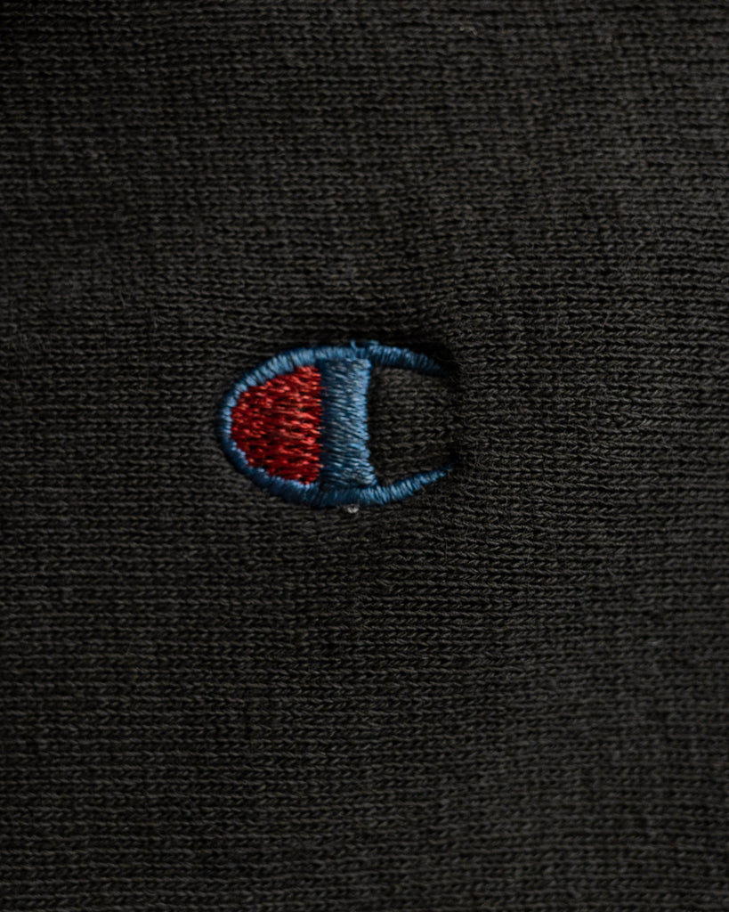 Champion Over-Dyed Black Sweatpants - 1990s detail photo
