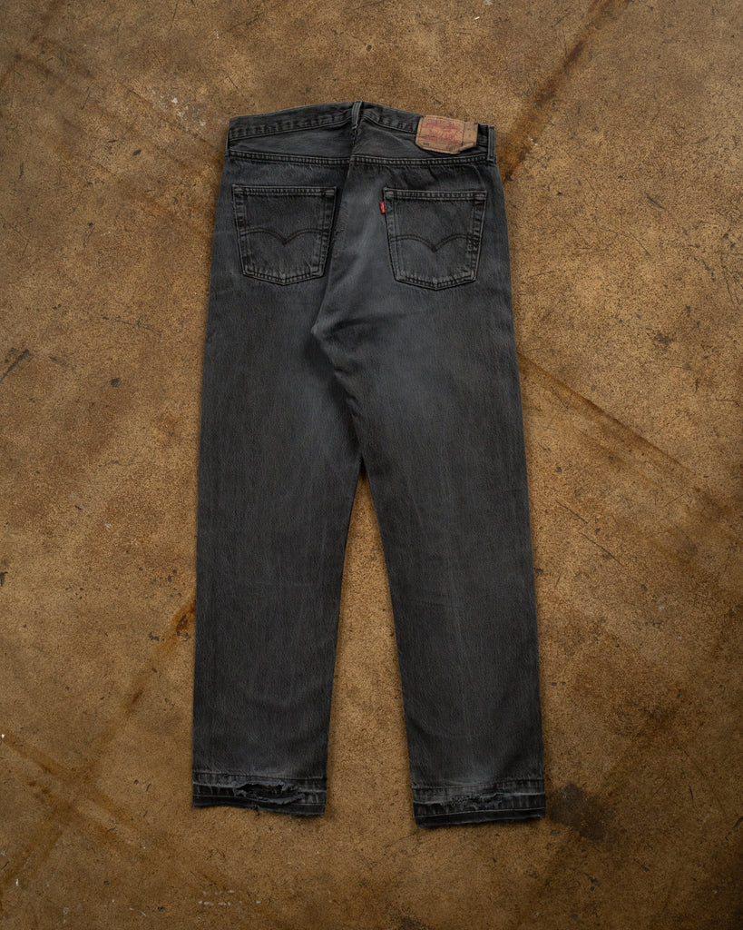 Levi's 501 Sun Faded Black Jeans - 1990s back photo