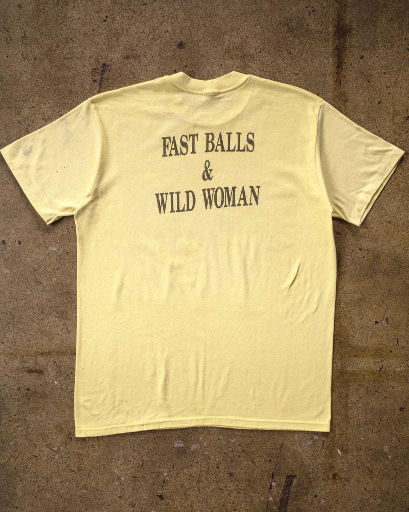Single Stitched "Fast Balls Wild Woman" Tee - 1990s back photo