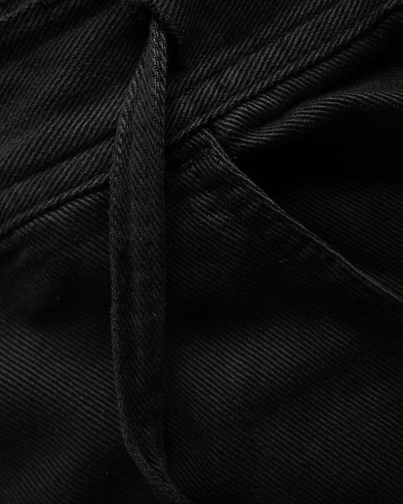 Black Flared Released Hem Pants - 1970s - detail