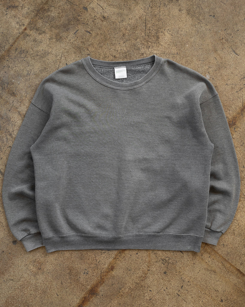 Faded Grey Crewneck Sweatshirt - 1990s FRONT PHOTO