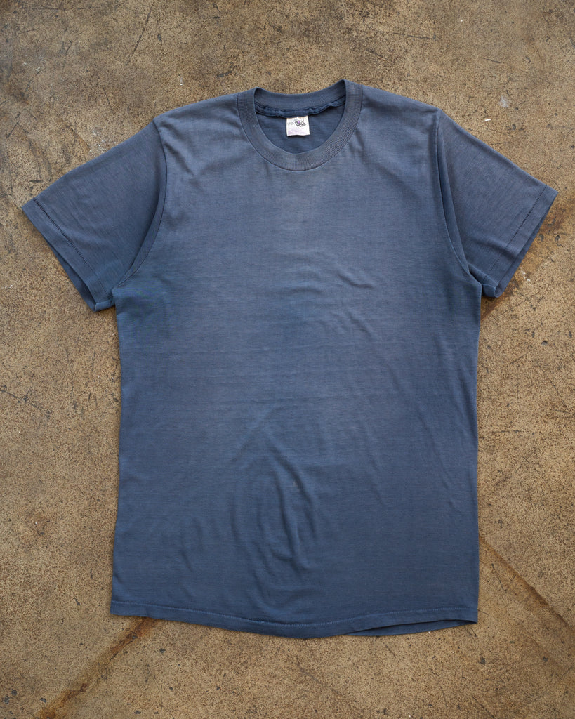 Single Stitched Blue Blank Tee - 1990s