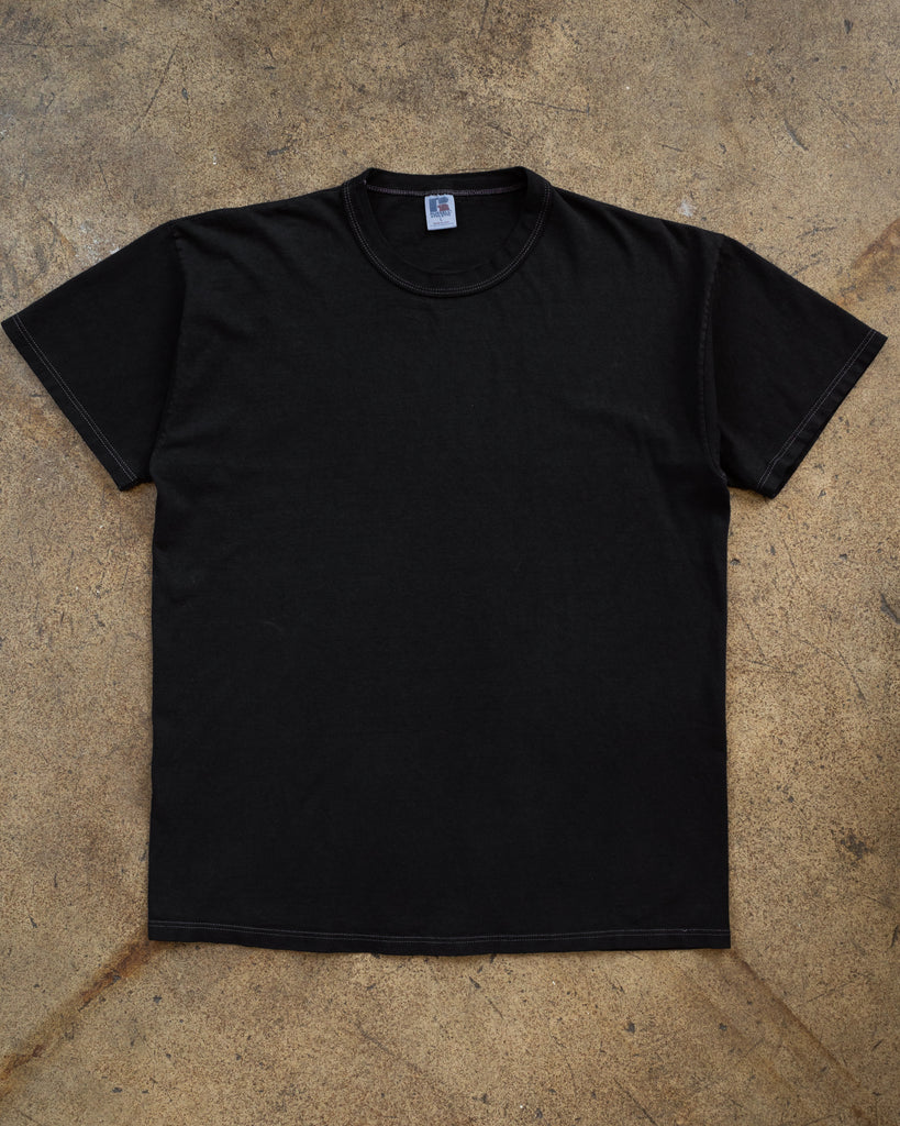 Single Stitched Over-Dyed Black Tee - 1980s