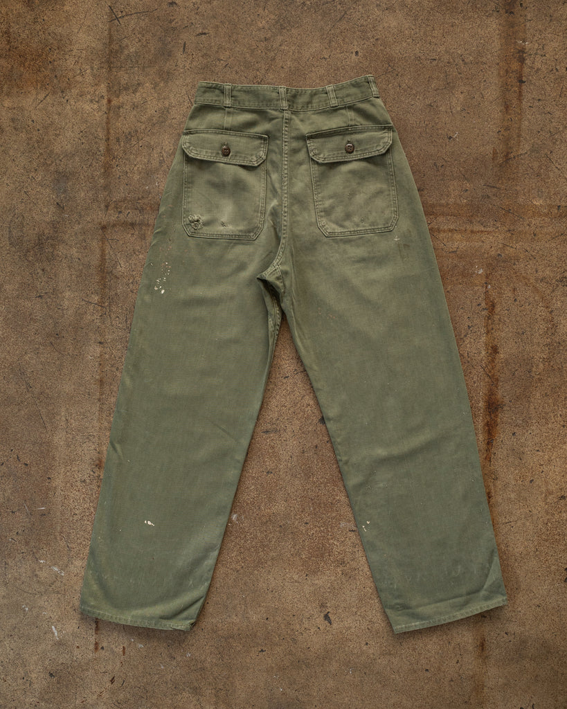 OG 107 Olive Green Military Pants - 1970s back photo