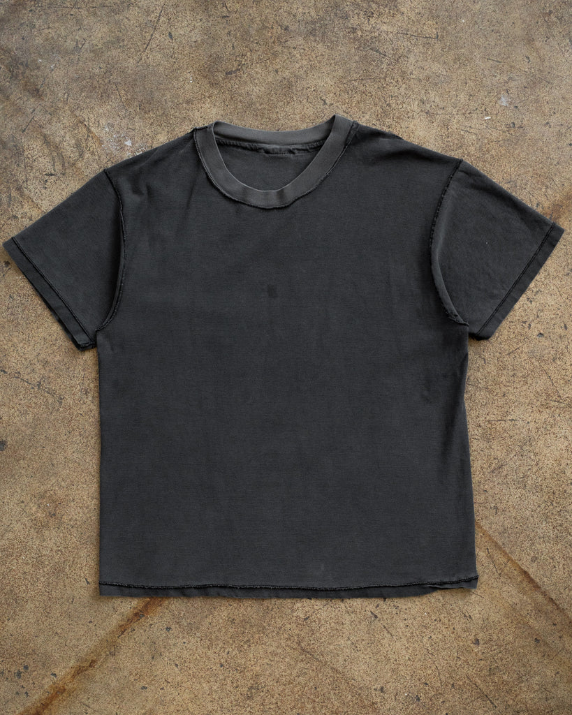 Single Stitched Black Inside-Out Tee - 1980s