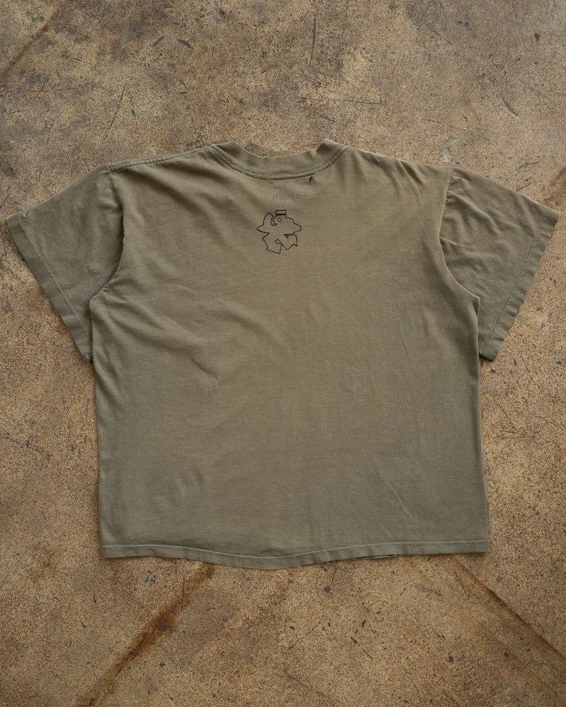 Single Stitched Olive Graphic Tee - 1990s back photo