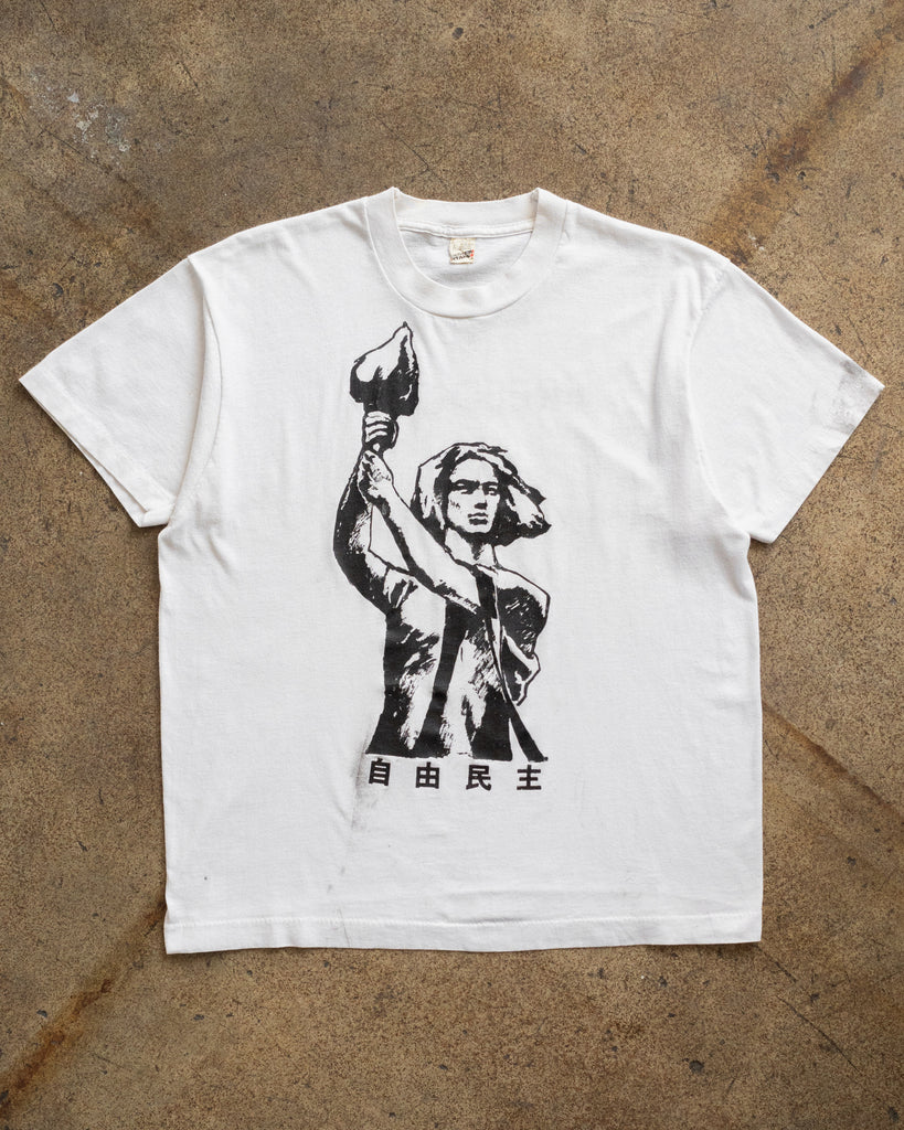 Single Stitched "Free Democracy" Tee - 1980s