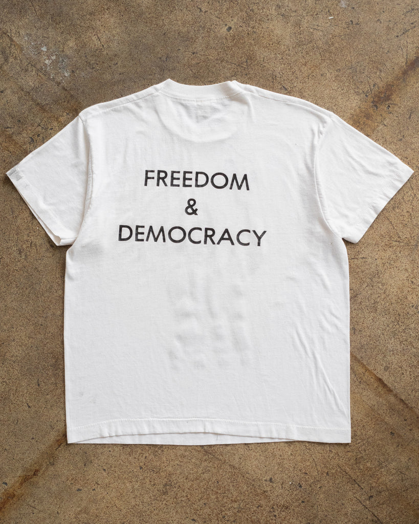 Single Stitched "Free Democracy" Tee - 1980s back photo
