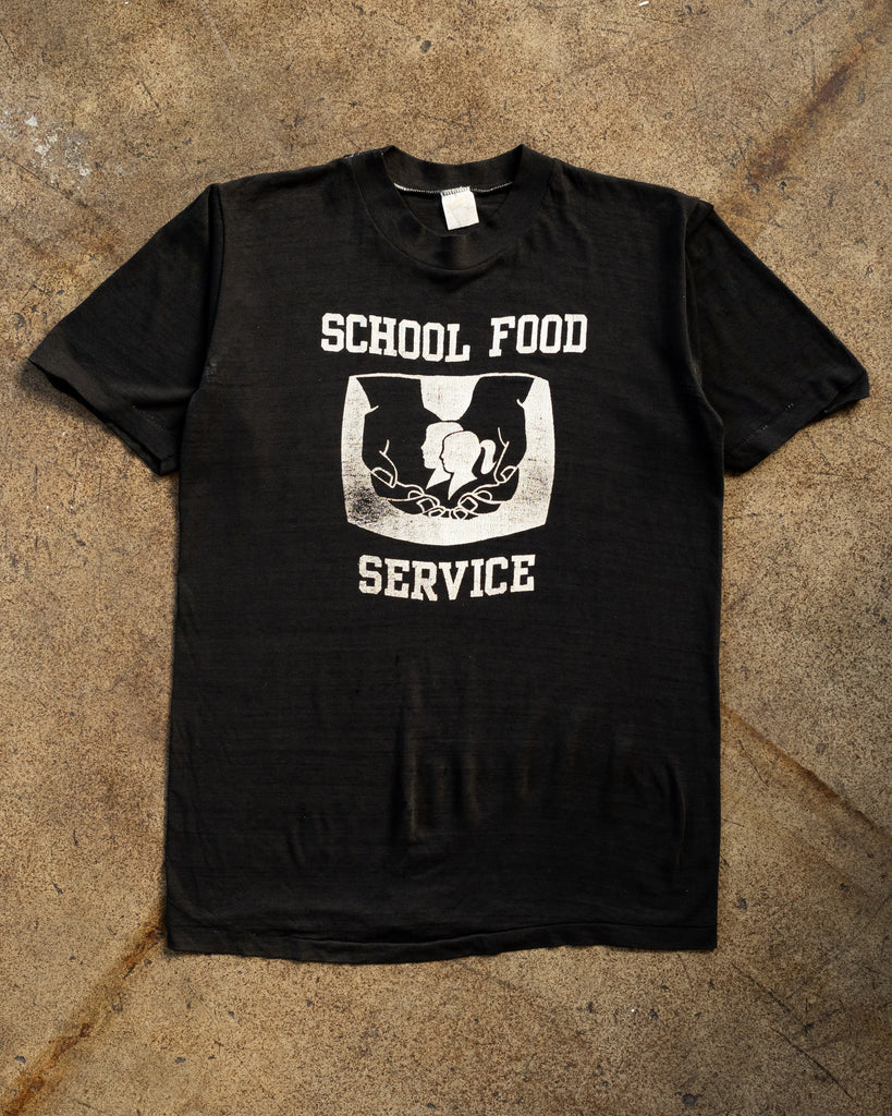 Single Stitched "School Food Service" Tee - 1980s