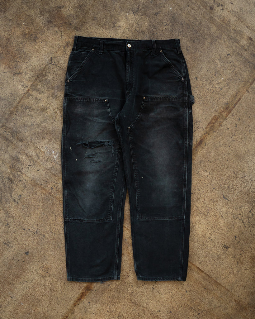 Levi's 501 Blue Black Double Knee Work Pants - 1990s
