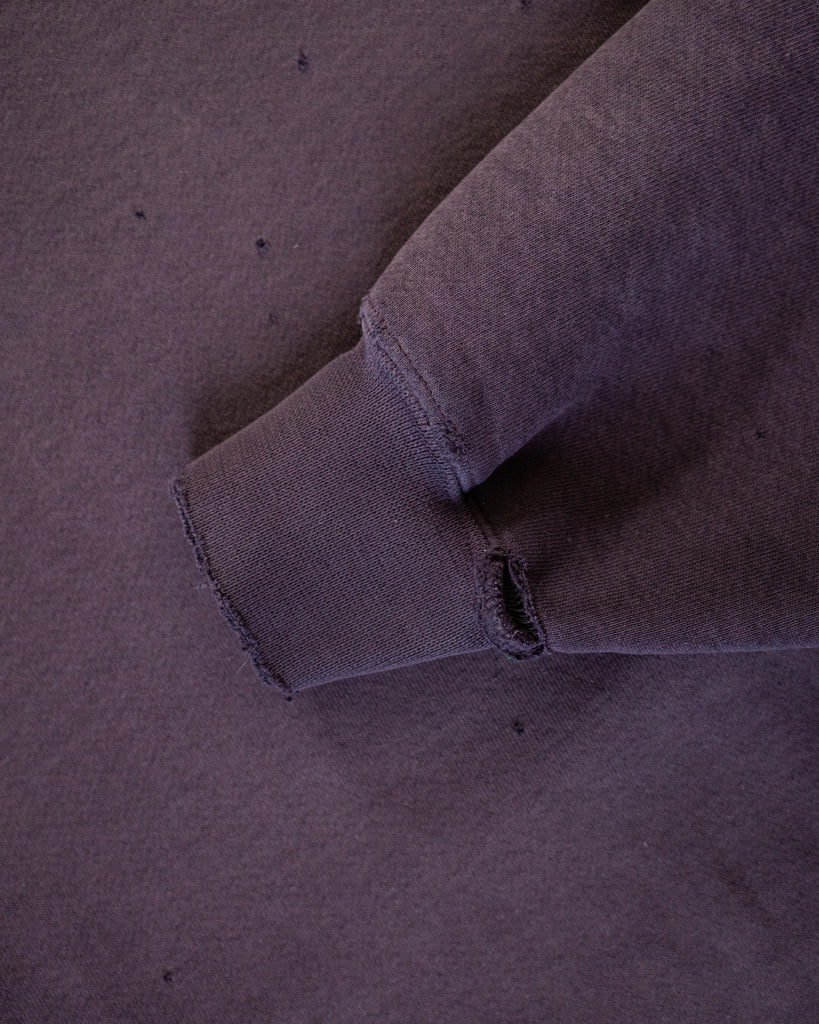 Sun Faded Purple Blank Crewneck Sweatshirt detail photo