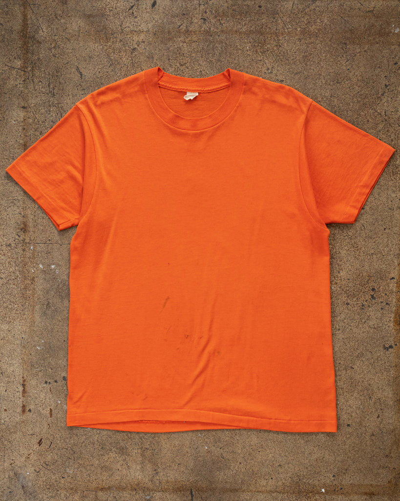 Single Stitched Orange Blank Tee - 1980s