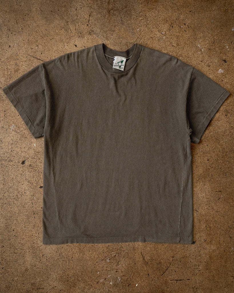 Single Stitched Olive Blank Tee - 1990s