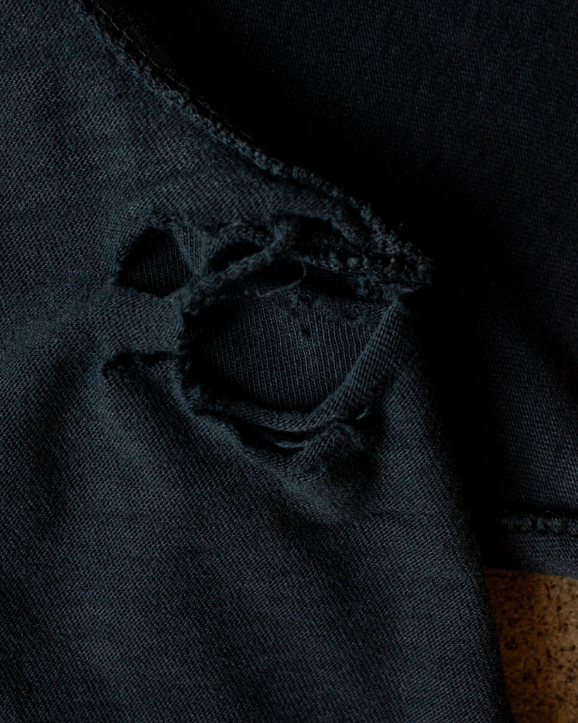 Single Stitched Distressed Inside-Out Tee - 1990s - Detail