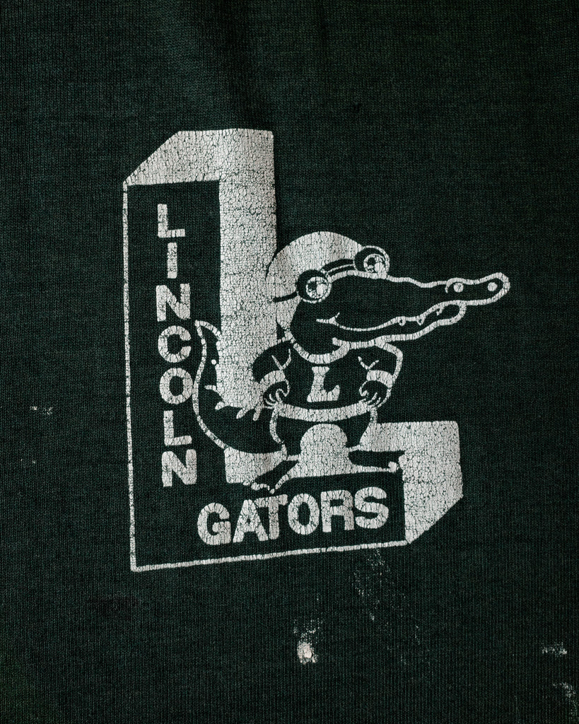 Single Stitched "Lincoln Gators" Painter Tee - 1990s - Detail